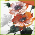 Bettw�sche fleuresse Mako-Satin modern art wei� - Klatschmohn