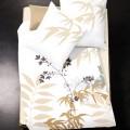 Bettw�sche Mako-Satin fleuresse Modern Garden honig - Bl�tter