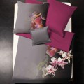 Bettw�sche Mako-Satin fleuresse modern art silber orchidee