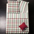 Flanell Bettw�sche fleuresse lech rubin - rot, gr�n u. wei�