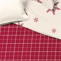 Biberbettw�sche fleuresse Aspen rubin mit Eiskristallen