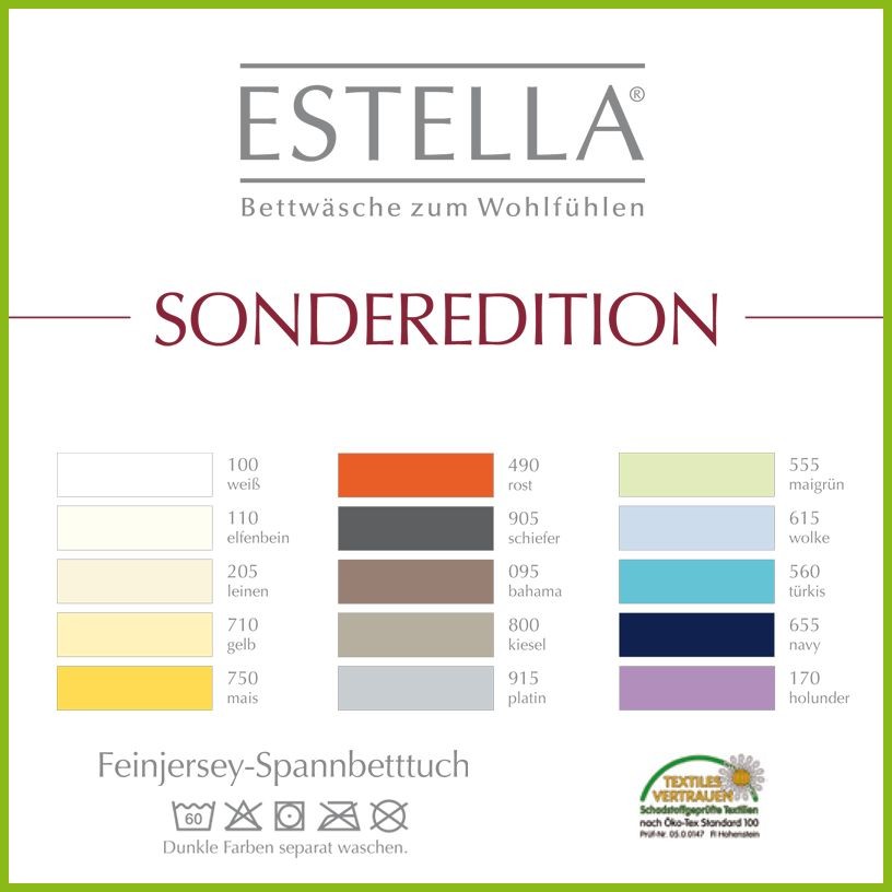 2628 Spannbettlaken Estella Fein Jersey Farbkarte
